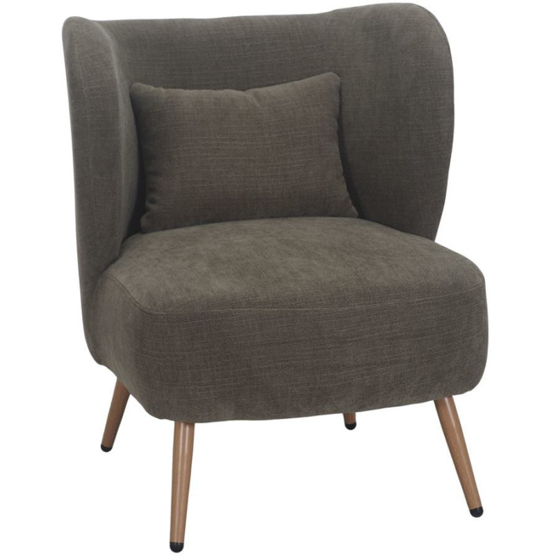 Fauteuil en tissu vert kaki Kalmar