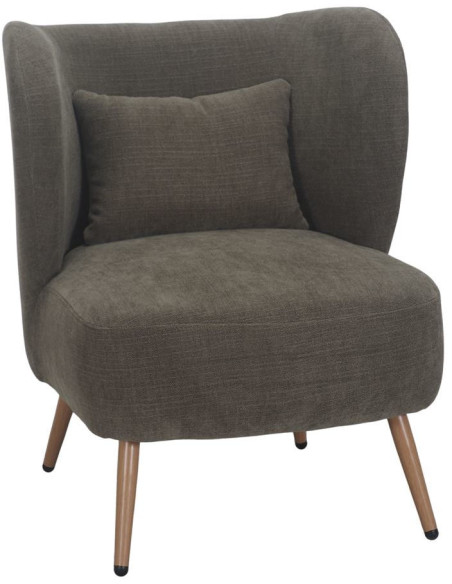 Fauteuil en tissu vert kaki Kalmar