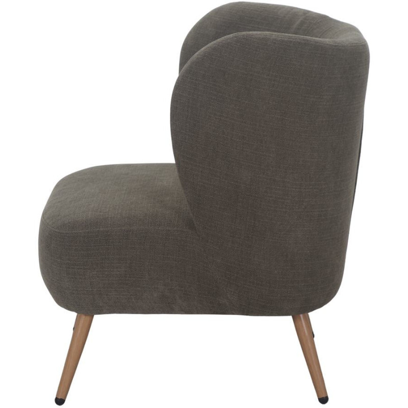 Fauteuil en tissu vert kaki Kalmar