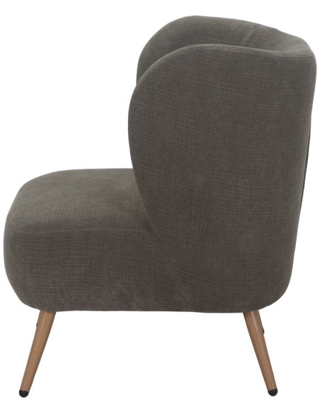 Fauteuil en tissu vert kaki Kalmar