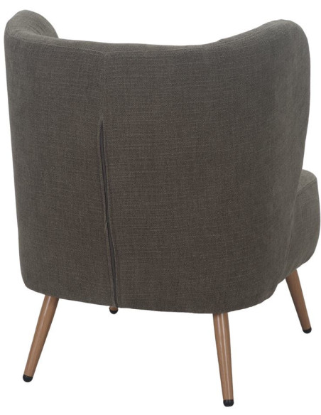 Fauteuil en tissu vert kaki Kalmar