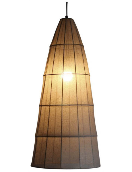 Suspension en tissu beige conique Hanko  - 2
