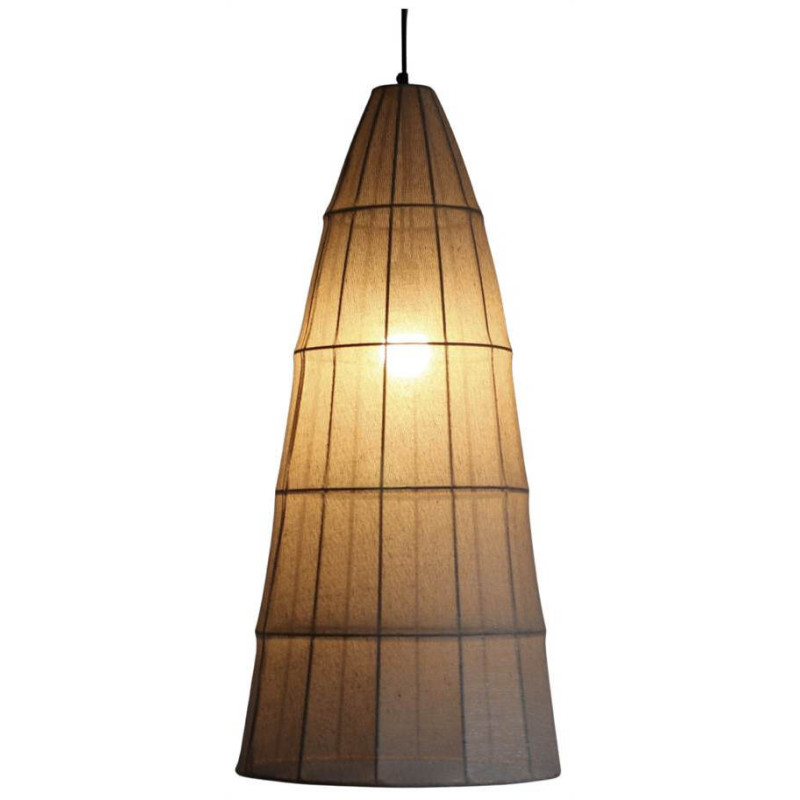 Suspension en tissu beige conique Hanko