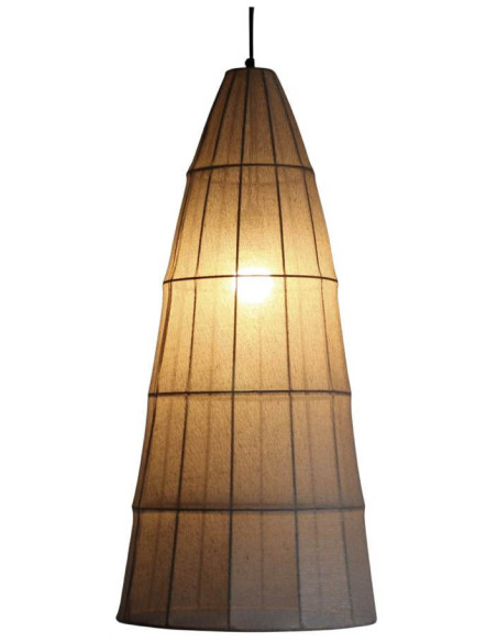Suspension en tissu beige conique Hanko