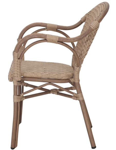 Chaise de jardin en rotin synthétique Tellaro