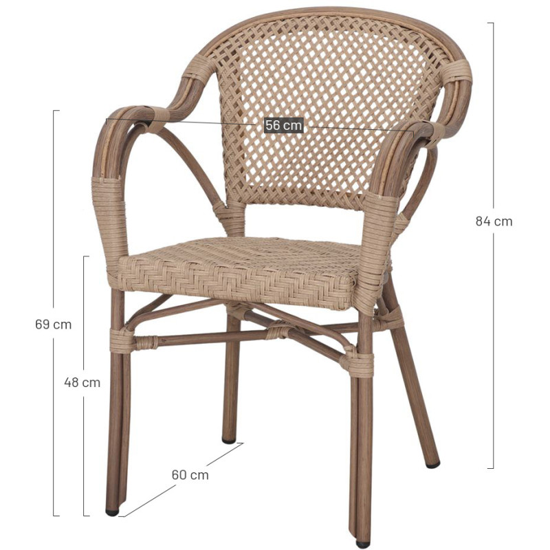 Chaise de jardin en rotin synthétique...