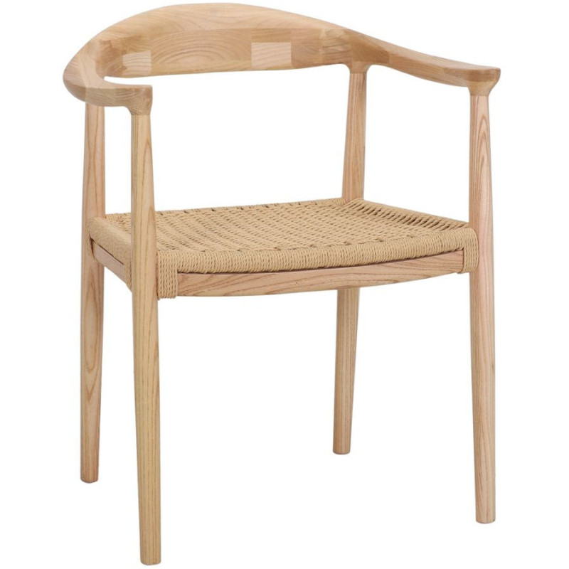 Chaise bois corde avec accoudoirs...