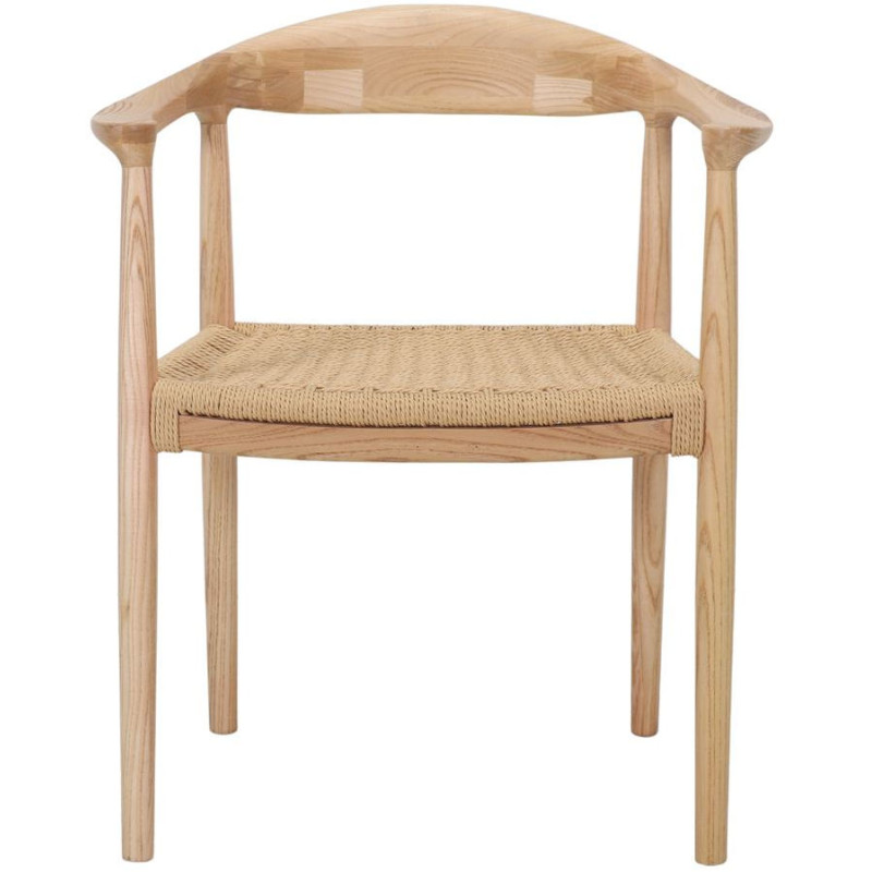 Chaise bois corde avec accoudoirs...