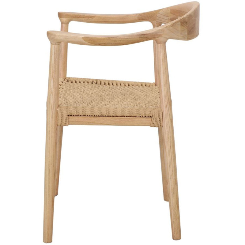 Chaise bois corde avec accoudoirs...