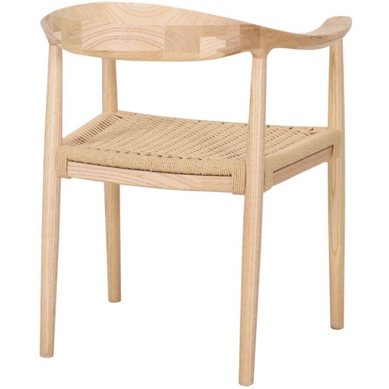 Chaise bois corde avec accoudoirs...