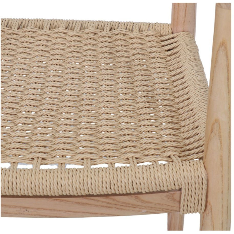 Chaise bois corde avec accoudoirs...