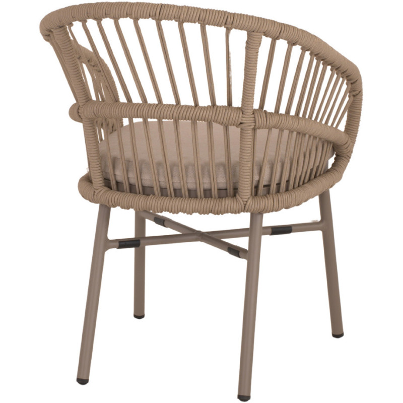 Chaise en corde synthétique marron...