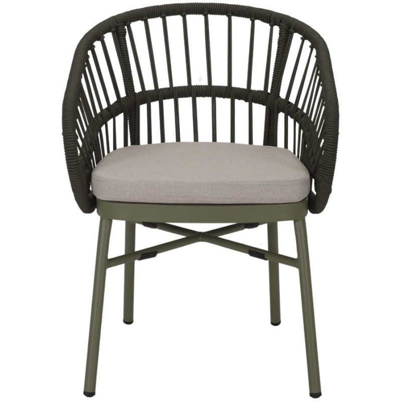 Chaise corde synthétique verte avec...