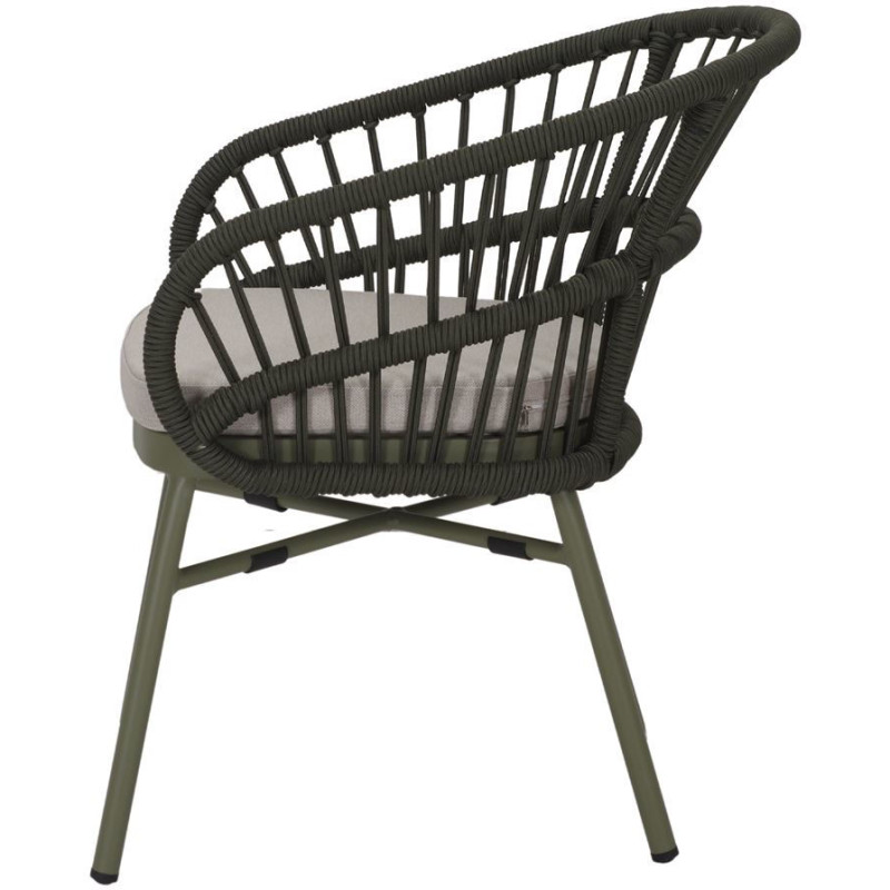 Chaise corde synthétique verte avec...
