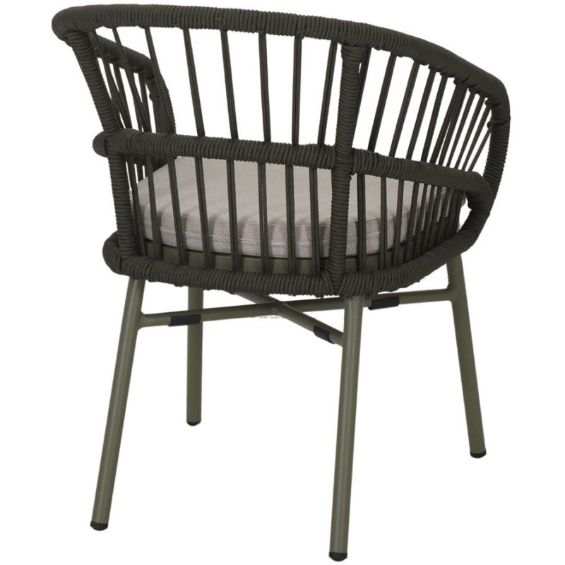 Chaise corde synthétique verte avec...