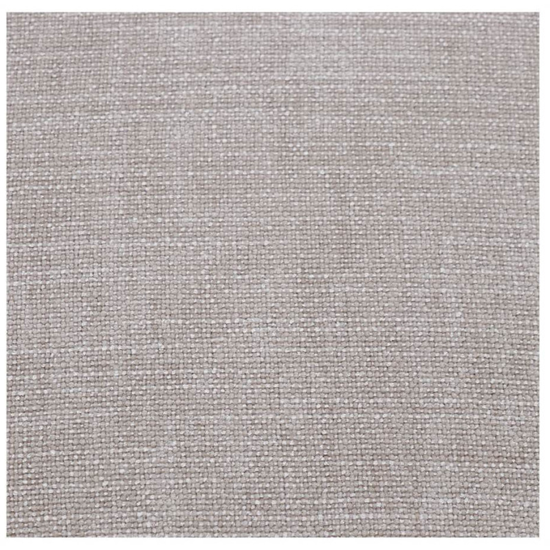 Pouf rond en tissu ivoire et métal...