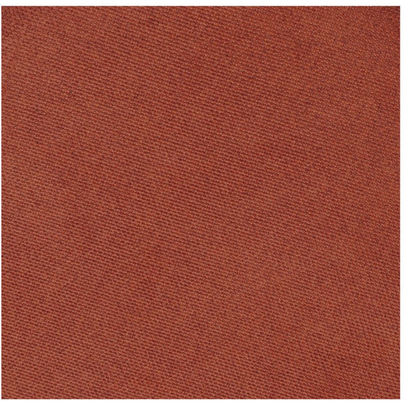 Pouf rond tissu terracotta et métal...