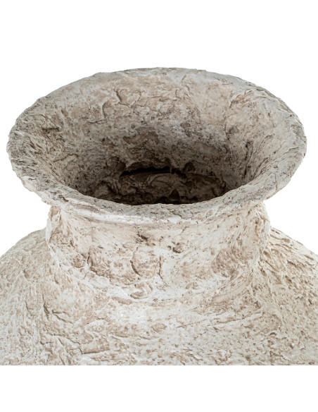 Grand vase céramique blanc patiné 83 cm Zungri