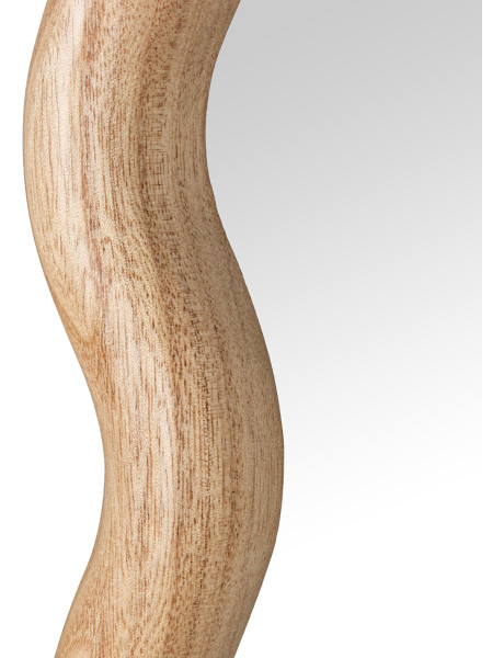 Grand miroir bois naturel ondulé 56x176 cm Ondarroa  - 2