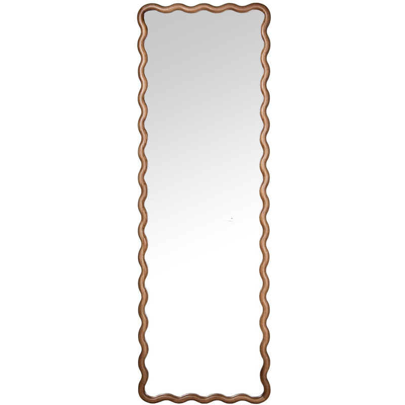 Grand miroir bois noyer ondulé 56x176...