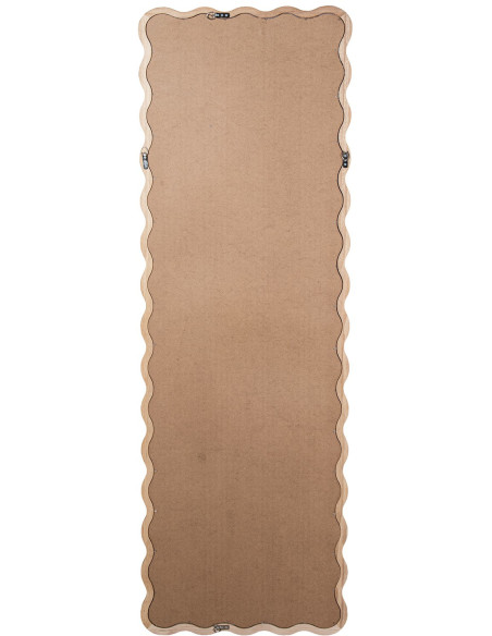 Grand miroir bois noyer ondulé 56x176 cm Ondarroa