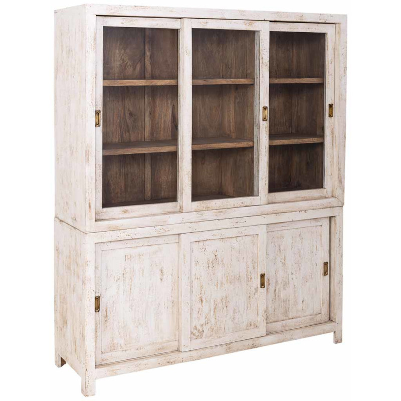 Vitrine vaisselier manguier blanc...