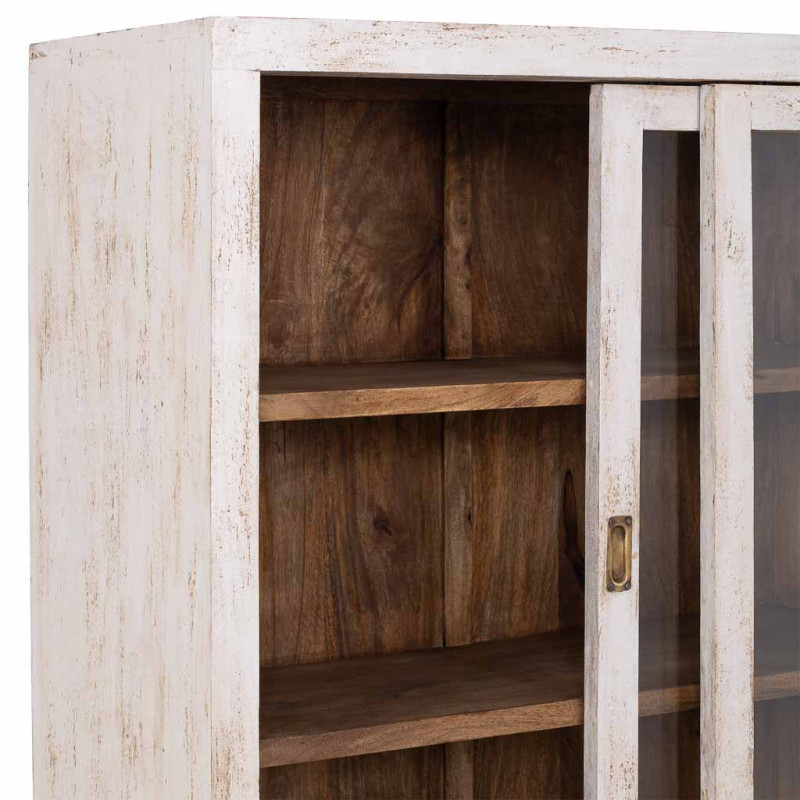 Vitrine vaisselier manguier blanc...