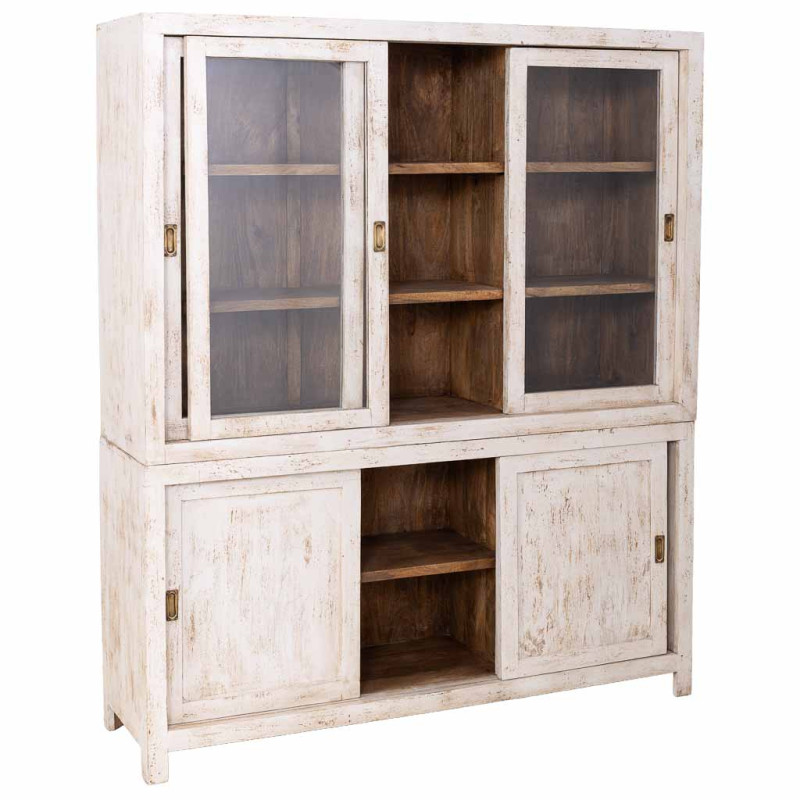 Vitrine vaisselier manguier blanc...