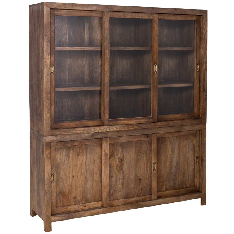 Vitrine vaisselier manguier brun...
