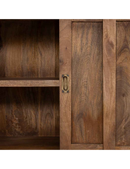 Vitrine vaisselier manguier brun 160x45x190 cm Valderrobres