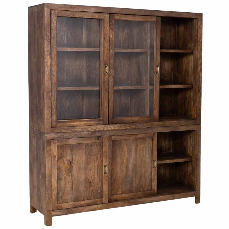 Vitrine vaisselier manguier brun...