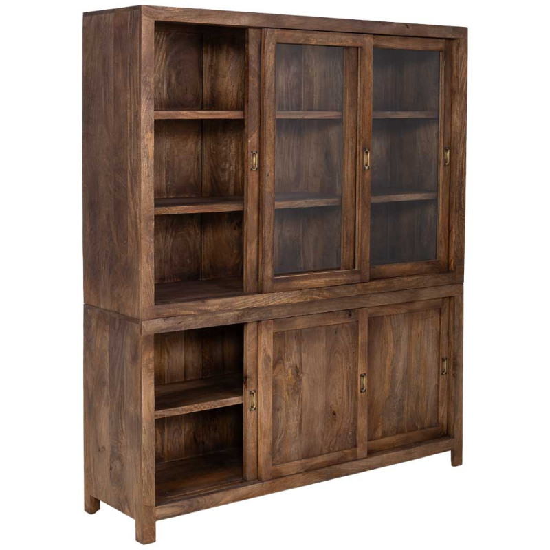 Vitrine vaisselier manguier brun...