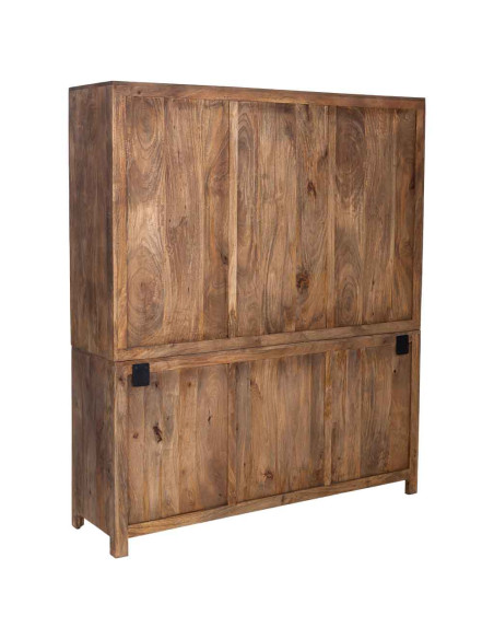 Vitrine vaisselier manguier brun 160x45x190 cm Valderrobres