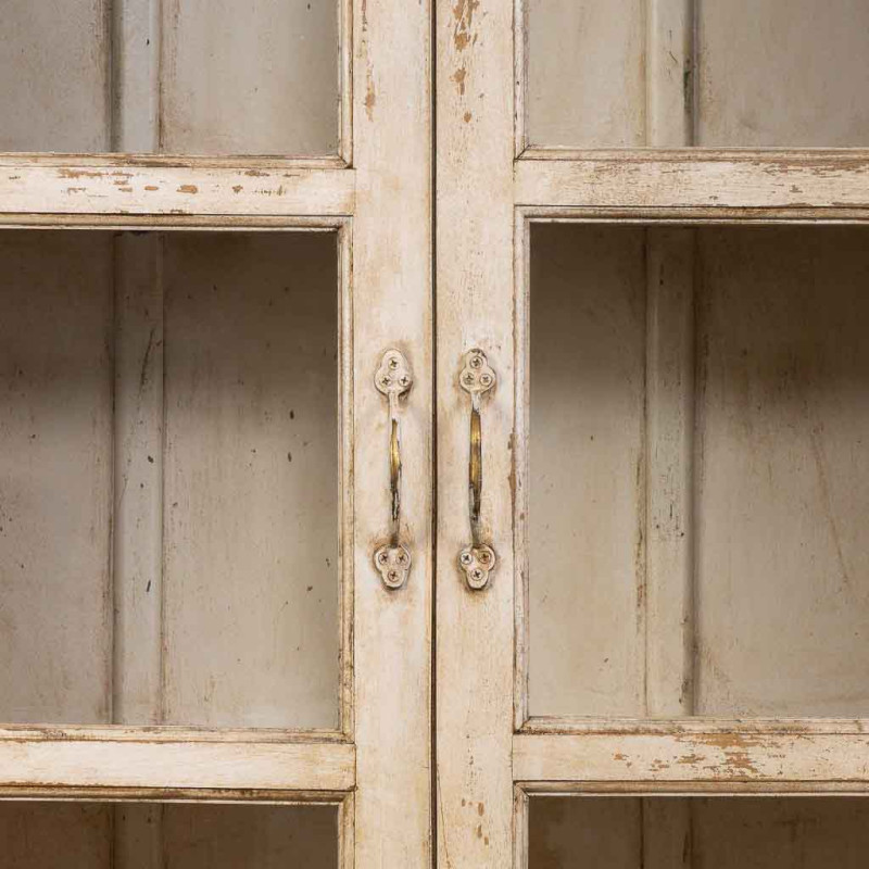 Vitrine 2 portes manguier beige...