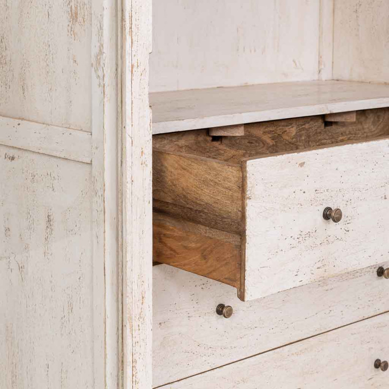 Vitrine arche manguier blanc 90x40x190 cm Ostuni  - 6