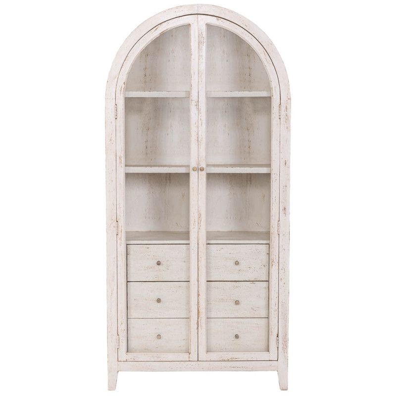 Vitrine arche manguier blanc 90x40x190 cm Ostuni  - 2