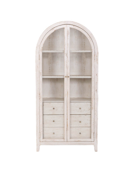 Vitrine arche manguier blanc 90x40x190 cm Ostuni  - 2