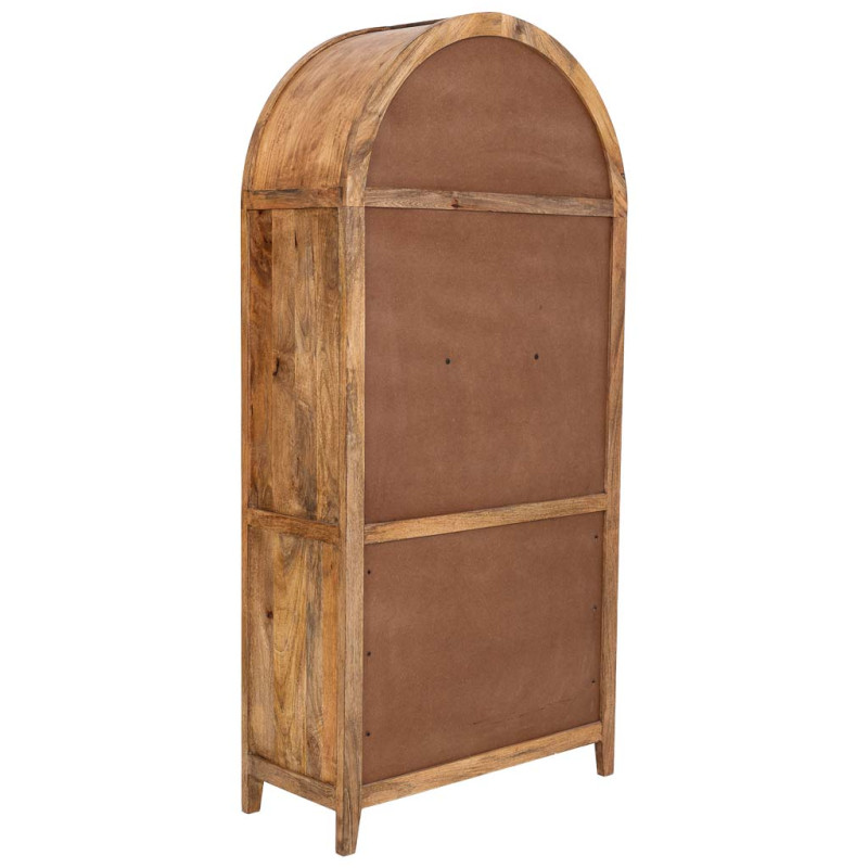Vitrine arche 2 portes manguier brun 90x40x190 cm Ostuni  - 7