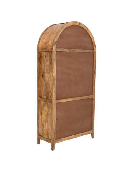 Vitrine arche 2 portes manguier brun 90x40x190 cm Ostuni  - 7