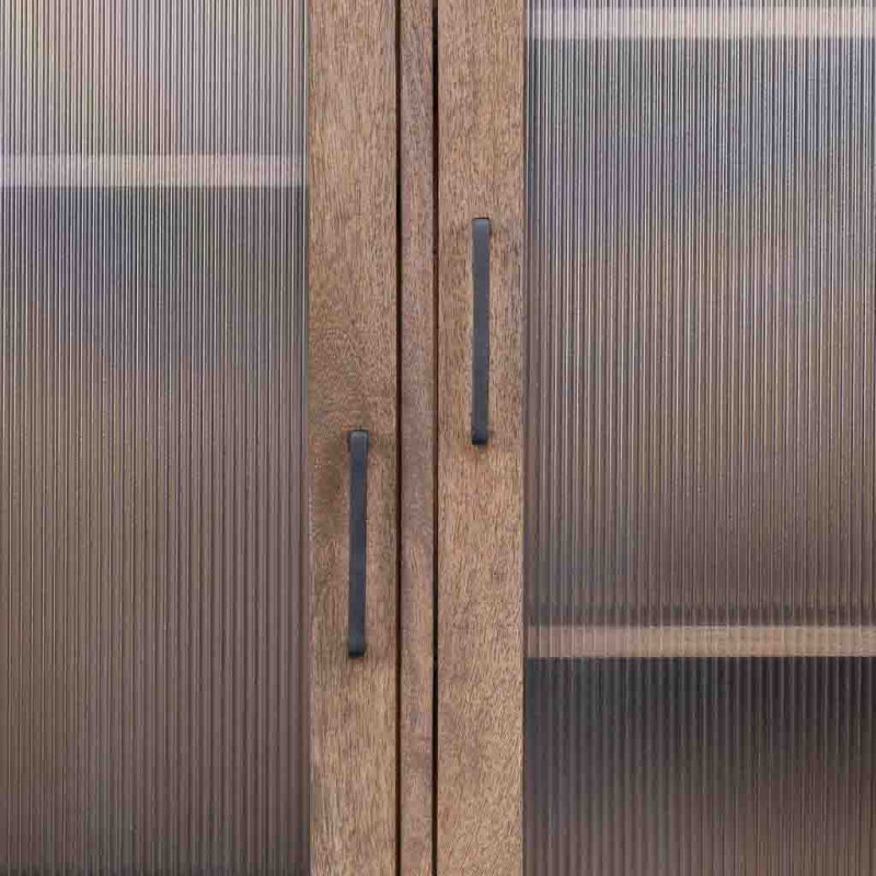 Vitrine industrielle 3 portes bois de...
