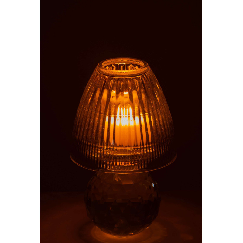 Photophore en verre transparent...