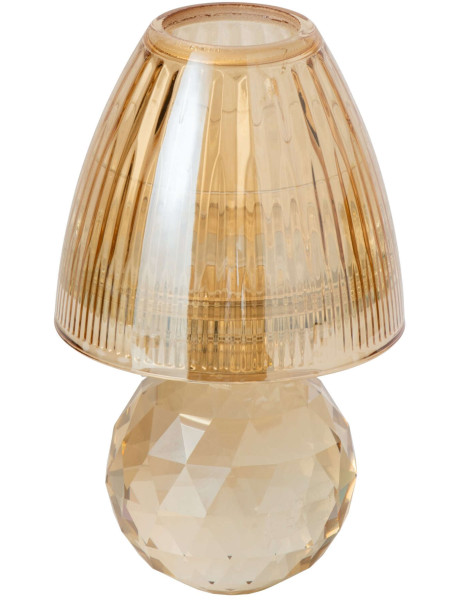 Photophore verre champagne cannelé 18,5 cm Harrachov