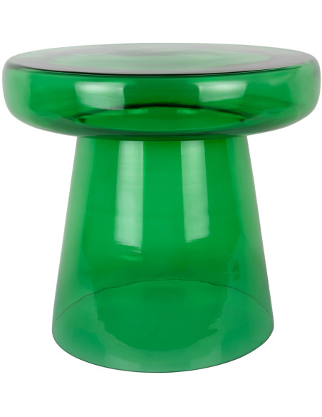 Table d’appoint verre vert 41x38 cm Simpleza