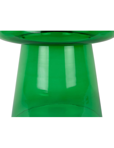 Table d’appoint verre vert 41x38 cm Simpleza