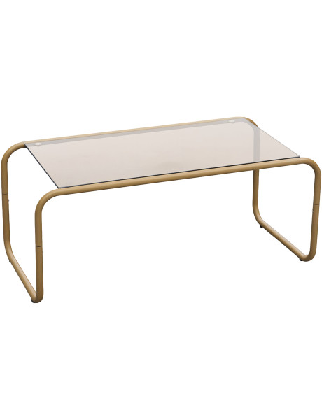 Table basse verre teinté marron 80x40 cm Ventana