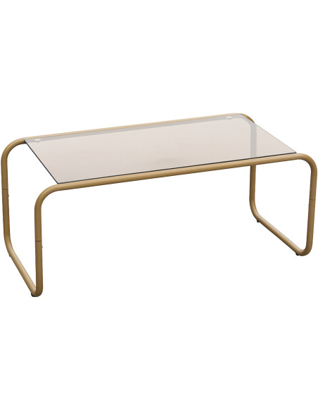Table basse verre teinté marron 80x40 cm Ventana