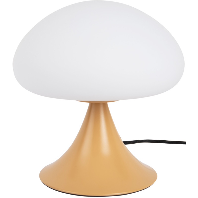 Lampe champignon verre blanc et métal...