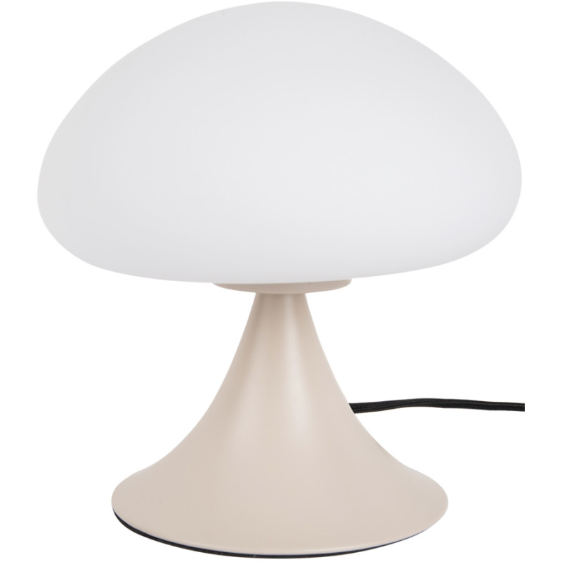 Lampe champignon verre blanc métal...