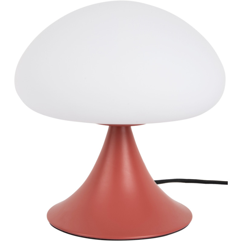 Lampe champignon verre blanc métal...