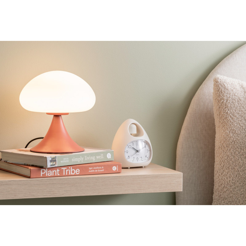 Lampe champignon verre blanc métal...